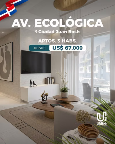 Apartamentos de 3 Habitaciones en Ciudad Juan Bosch