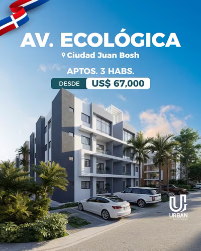 Apartamentos de 3 Habitaciones en Ciudad Juan Bosch