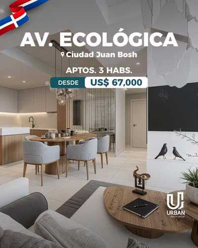 Apartamentos de 3 Habitaciones en Ciudad Juan Bosch