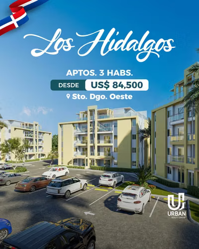 Apartamentos de 3 Habitaciones en Santo Domingo Oeste