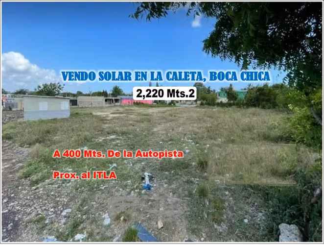 Excelente Solar de 2,2110 Mts.2 Próximo al ITLA, en LA CALETA de Oportunidad - Imagen 5