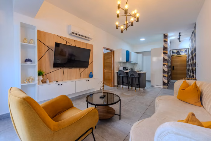 Apartamento amueblado con Terraza Privada en Alquiler Bella Vista