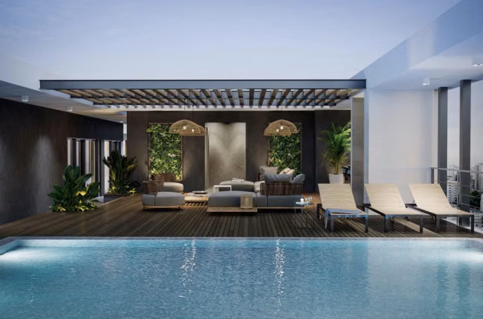 Venta de apartamento con ambiente contemporáneo, de 2 Hab., Santo Domingo