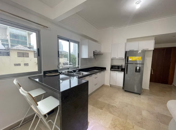 Apartamento Amueblado en Alquiler de 1 Habitacion en Evaristo Morales