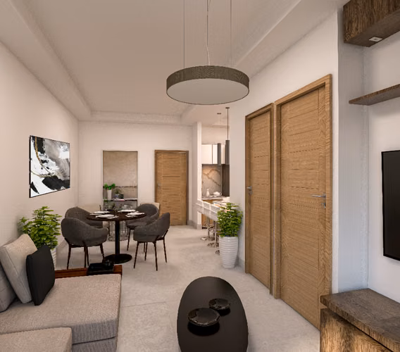 Apartamento De 3 Habitaciones, Con Vista A La Ciudad En Venta, En Bella Vista - Santo Domingo - Imagen 1