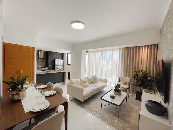 Apartamento En Alquiler De 1 Habitación Y 2 Baños En Piantini