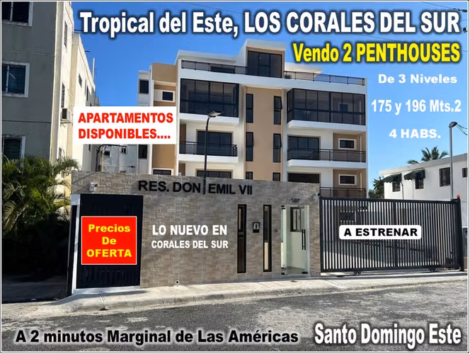 SUPER OPORTUNITY IN THE SOUTH CORALES, 2 NEW PETHOUSES