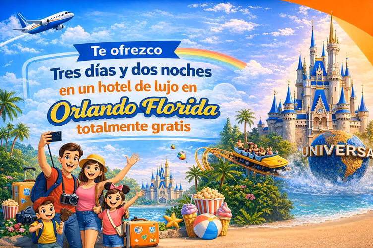 Ofrezco 3 dias 2 noches hotel de lujo en orlando, florida gratis