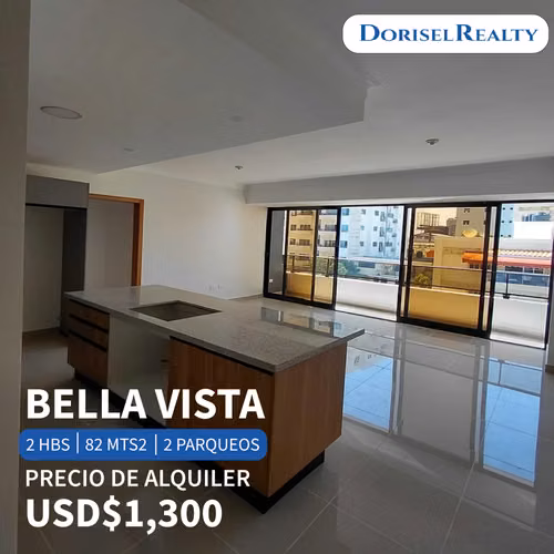 ALQUILER DE PRECIOSO APARTAMENTO EN SECOR BELLA VISTA