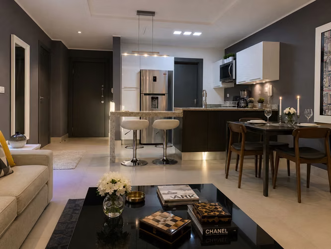 Apartamento En Alquiler De 1 Habitación Y 2 Baños En Piantini - Imagen 2