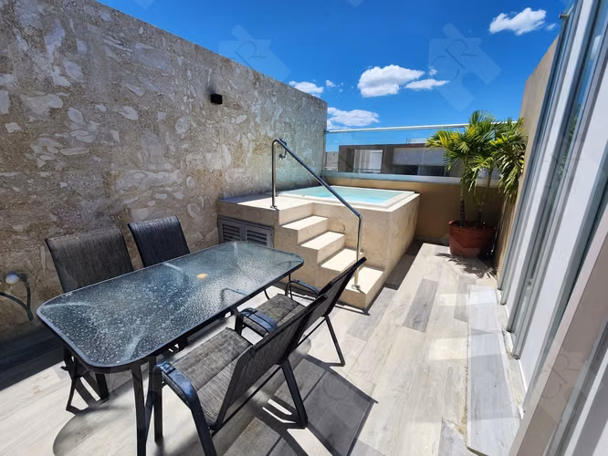 Apartamento amueblado en Playa Nueva Romana, 2 habitaciones, en primera linea de playa