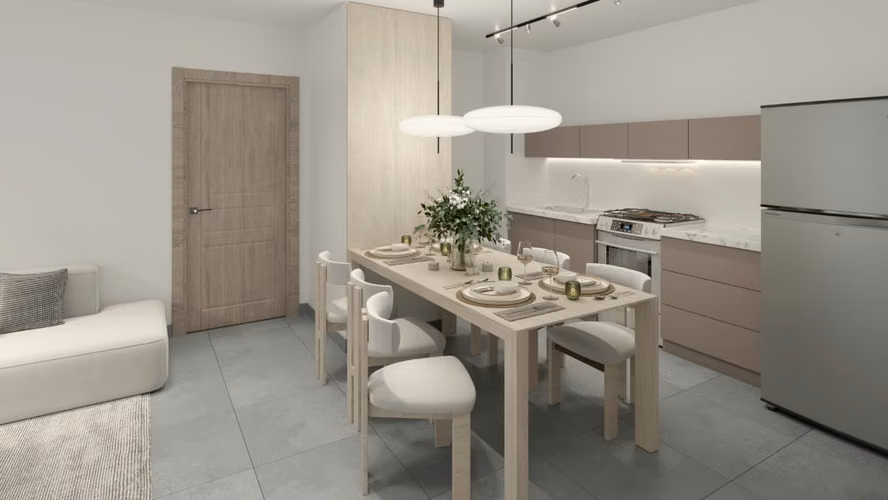 Apartamentos con 1, 2 y 3 habitaciones en punta cana proyecto en plano