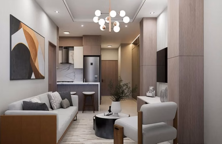 Apartamentos con 1, 2 y 3 habitaciones en el Millon proyecto en plano
