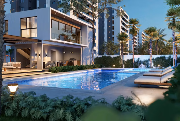 Apartamentos con 3 habitaciones en Santiago proyecto en plano