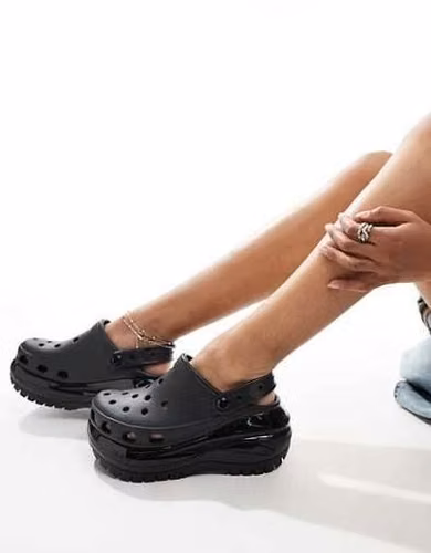Crocs classic mega crish clog black noir