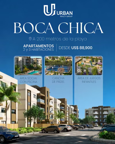 Apartamentos a 200 metros de la Playa en Boca Chica Costa Blanca - Imagen 2