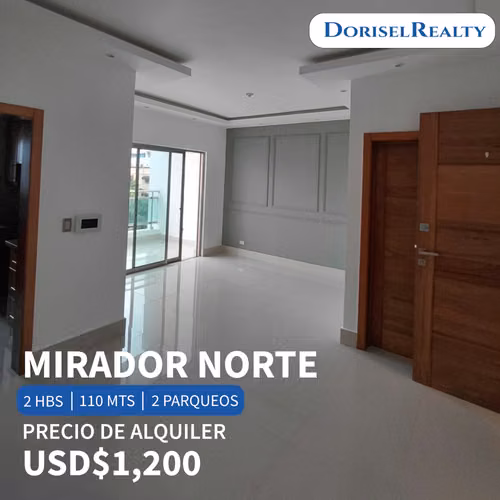 ALQUILER DE ACOGEDOR APARTAMENTO EN SECTOR MIRADOR NORTE