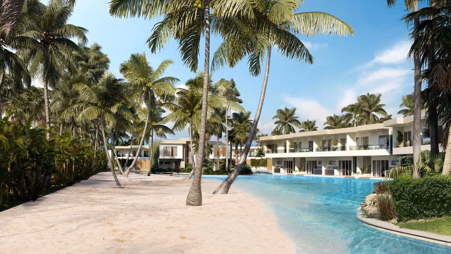 Proyecto de Town Houses en primera línea de playa, totalmente amueblados.