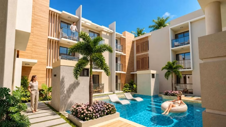 APARTAMENTO EN VENTA EN PUNTA CANA IDEAL PARA VIVIR O INVERTIR