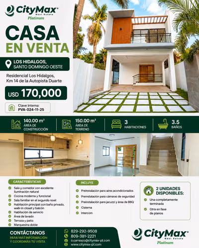 Casa en Venta en Los Hidalgos, Santo Domingo Oeste