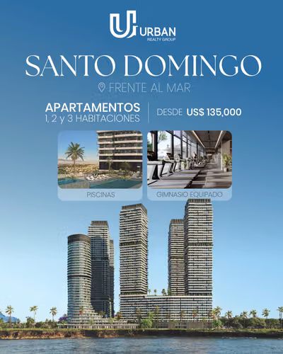 Apartamentos Frente al Mar en torres para inversión Ave. España