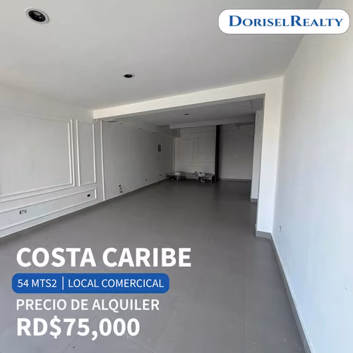 ALQUILER DE ESPACIOSO LOCAL COMERCIAL EN SECTOR COSTA CARIBE