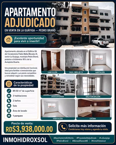 Venta Apartamento Pablo Mella Morales- Pedro Brand