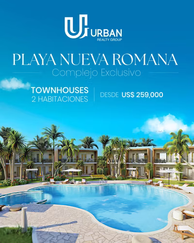 Townhouses de 2 Habitaciones en Playa Nueva Romana