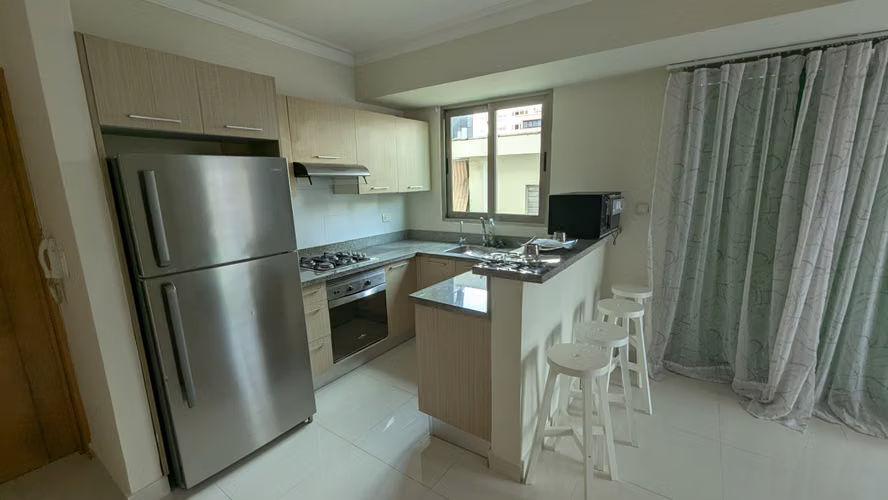 Apartamnto de 1 habitacion amueblado en Gazcue