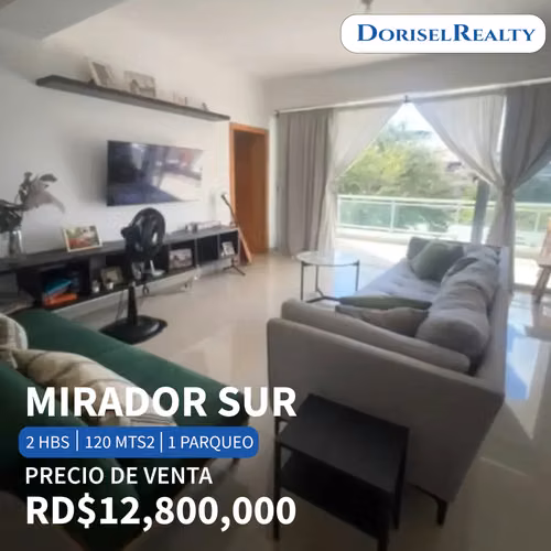 VENTA DE HERMOSO APARTAMENTO UBICADO EN MIRADOR SUR