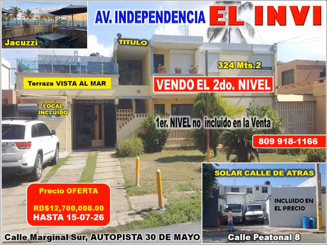 CASA + SOLAR en OFERTA POR TIEMPO LIMITADO, INVI de la Independencia