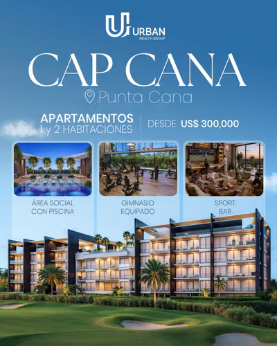 Apartamentos de 1 y 2 Habitaciones En Cap Cana