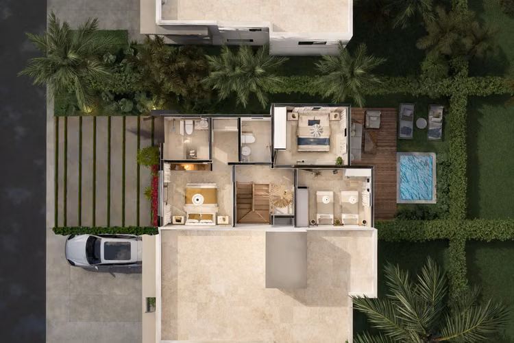 VILLAS DE  3 HABITACIONES EN EL RESIDENCIAL BAVARO PUNTA CANA - Imagen 7