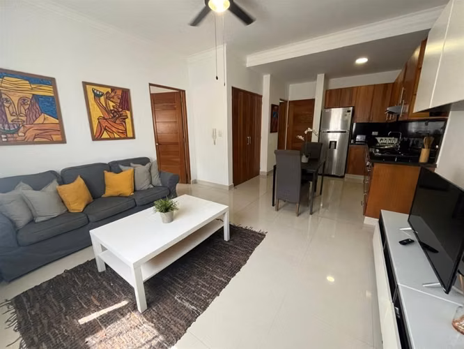 Apartamento En Alquiler De 1 Habitación Y 2 Baños En Piantini