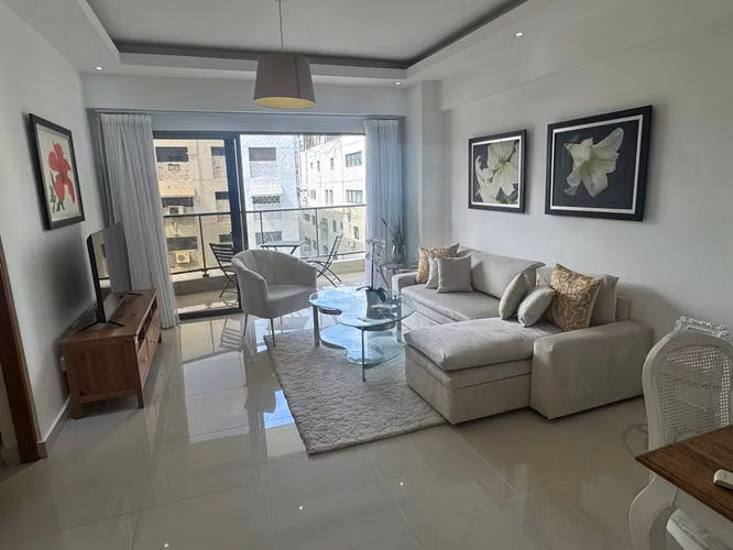 Alquilo Apartamento Amueblado, 3 Habitaciones en Piantini, Gym, Terraza - Imagen 7