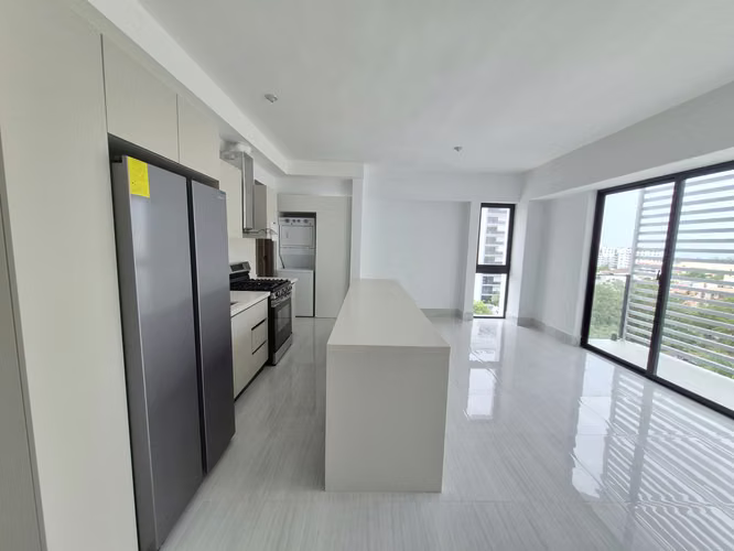 Apartamento en alquiler Bella vista, 2 hab con linea blanca