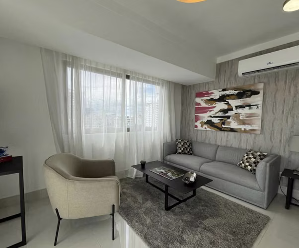 Apartamento En Alquiler De 1 Habitación Y 2 Baños En Naco
