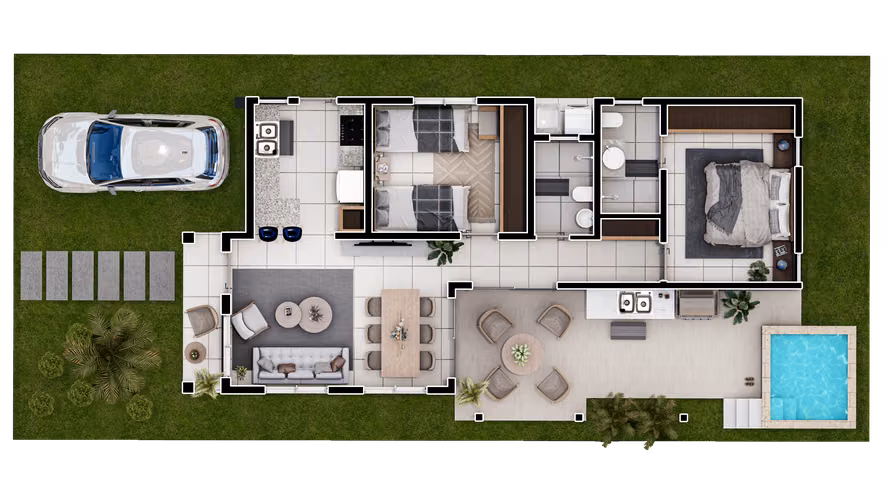 CASA EN CONSTRUCCION EN BOCA CHICA. USD 136,000