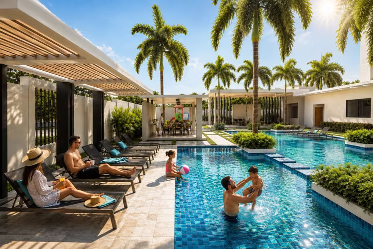 APARTAMENTOS DE 3 HABITACIONES EN PUEBLO BAVARO CON LINEA BLANCA INCLUIDA