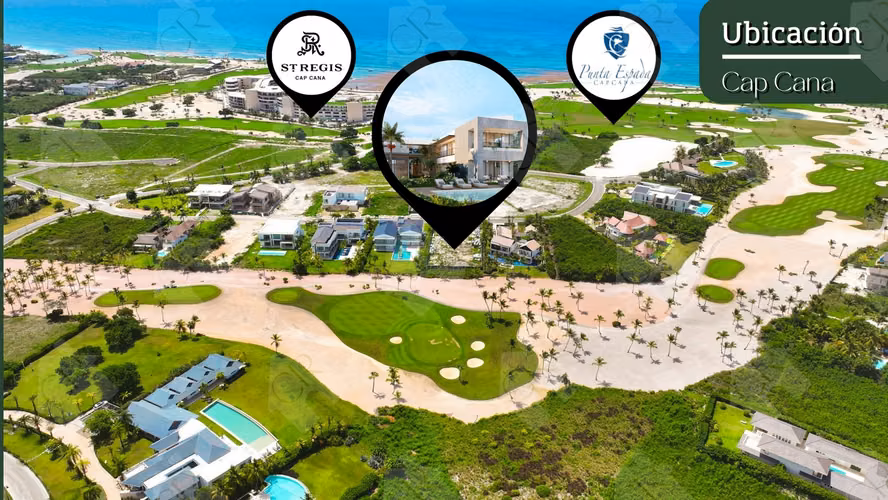 Villa de 6 habitaciones en Cap Cana con vista al campo de golf