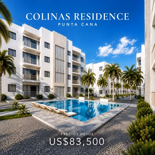 APARTAMENTOS EN PLANO EN VENTA | PUNTA CANA, COLINAS RESIDENCES 