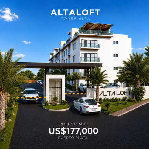APARTAMENTOS EN PLANO EN PUERTO PLATA –TORRE ALTA  ALTA LOFT 