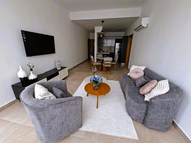 Apartamento En Alquiler De 1 Habitación Y 2 Baños En Naco