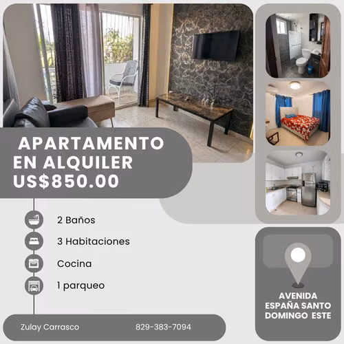 APARTAMENTO EN ALQUILER Avenida España,  Santo Domingo Este 