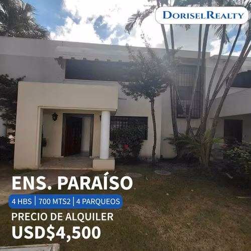 ALQUILER DE PRECIOSA CASA CLASICA EN LO MEJOR DE ENS. PARAISO