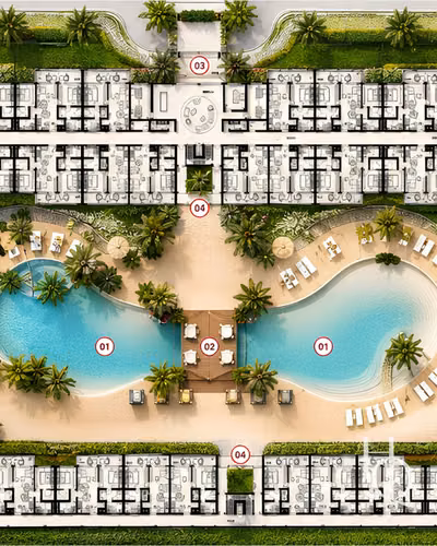 Villa de 2 habitaciones con patio en Primaveral Residences III, Punta Cana