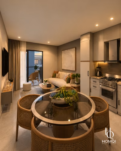 Apartamento de 2 habitaciones con balcón y gimnasio en VICTLAN TOWER, Santiago
