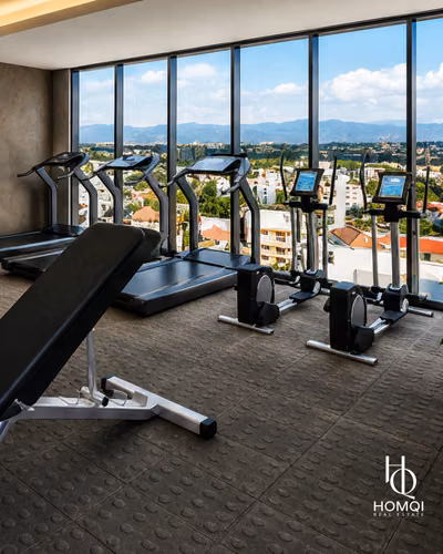 Apartamento de 2 habitaciones con balcón y gimnasio en VICTLAN TOWER, Santiago