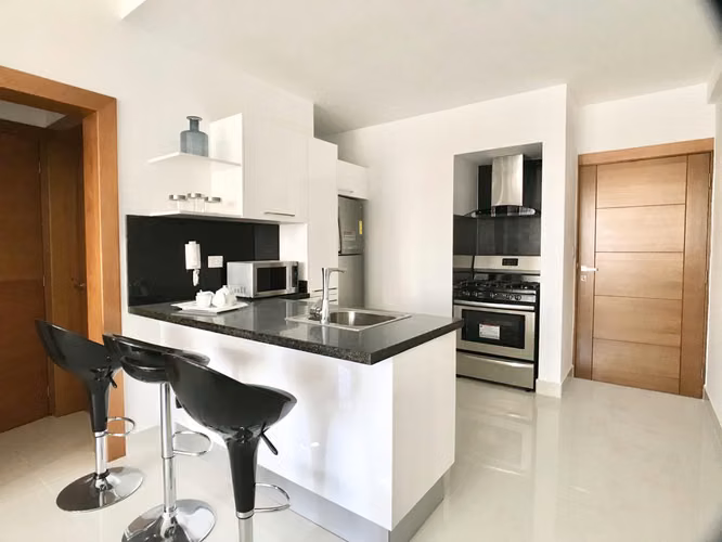 Apartamento Amueblado de 1 Hab. en Bella Vista, Distrito Nacional. - Imagen 3
