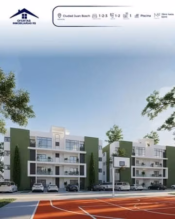 Apartamentos en venta de 1,2 y 3 habitaciones en zona residencial Ubicado en la Ciudad Juan bosch  - Imagen 14